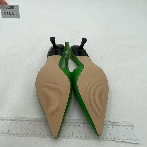 FSJ Women's Mid Kitten Heel Slingback Sandal Pointy Toe Sexy Pumps Comfortable - Picture 7 of 8